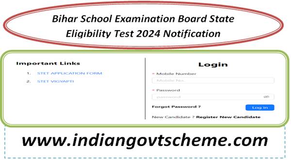 Bihar School Examination Board State Eligibility Test 2024 Notification