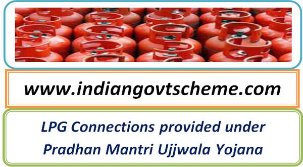 LPG Connections provided under Pradhan Mantri Ujjwala Yojana