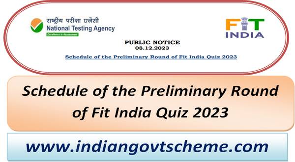 Schedule of the Preliminary Round of Fit India Quiz 2023