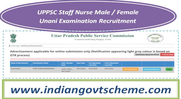 uppsc_staff_nurse_male_female_unani_examination_recruitment_2023