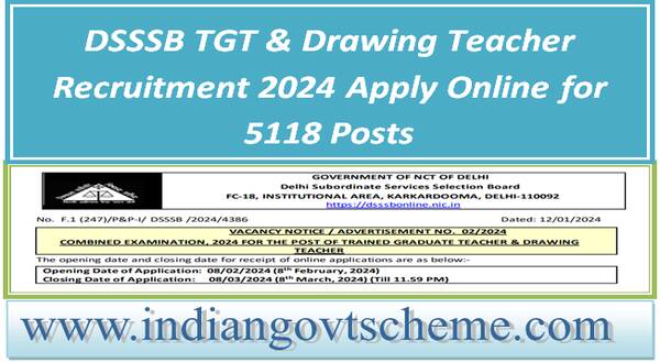 dsssb_tgt_&_drawing_teacher_recruitment_2024_apply_online_for_5118_posts