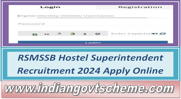 RSMSSB Hostel Superintendent Recruitment 2024 Apply Online