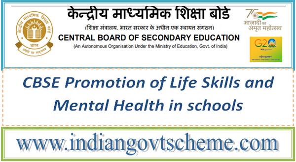 CBSE Promotion of Life Skills and Mental Health in schools