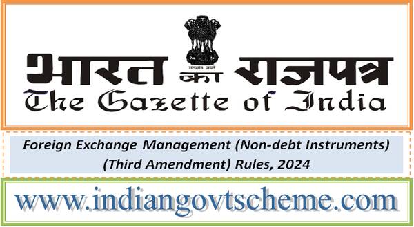 Foreign Exchange Management (Non-debt Instruments) (Third Amendment) Rules, 2024