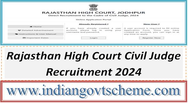 Rajasthan High Court Civil Judge Recruitment 2024