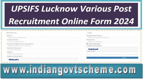 UPSIFS Lucknow Various Post Recruitment Online Form 2024