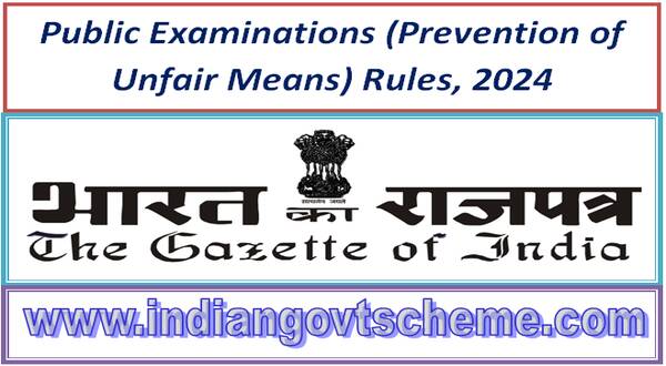 Public Examinations (Prevention of Unfair Means) Rules, 2024