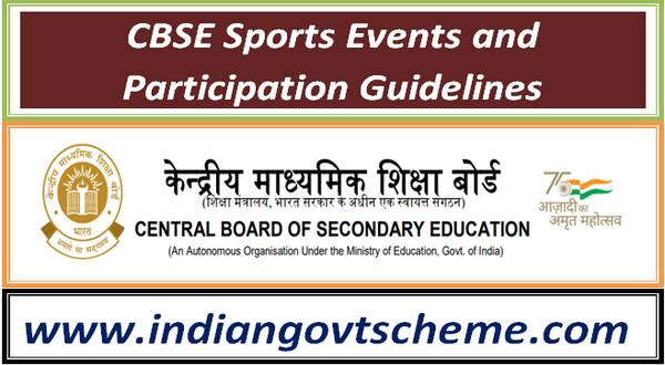 CBSE Sports Events and Participation Guidelines