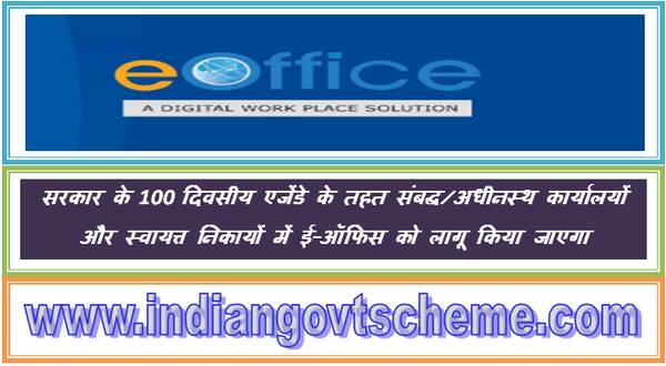 e-Office to be implemented in attached/ Subordinate Offices and Autonomous bodies as part of 100 days agenda of the Government