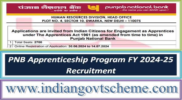 PNB Apprenticeship Program FY 2024-25 Recruitment