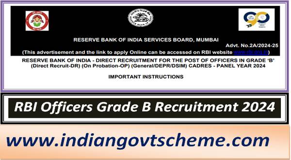 RBI Officers Grade B Recruitment 2024