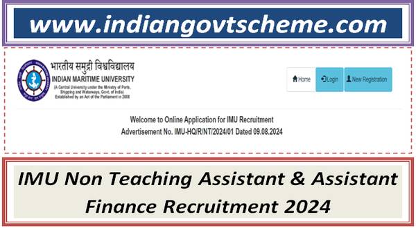 IMU Non Teaching Assistant & Assistant Finance Recruitment 2024