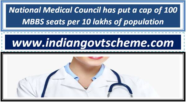 National Medical Council has put a cap of 100 MBBS seats per 10 lakhs of population