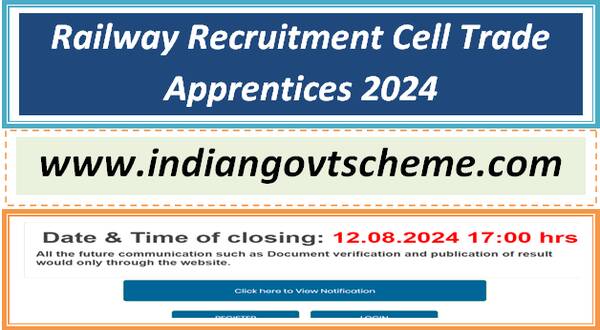 Railway Recruitment Cell Trade Apprentices 2024 