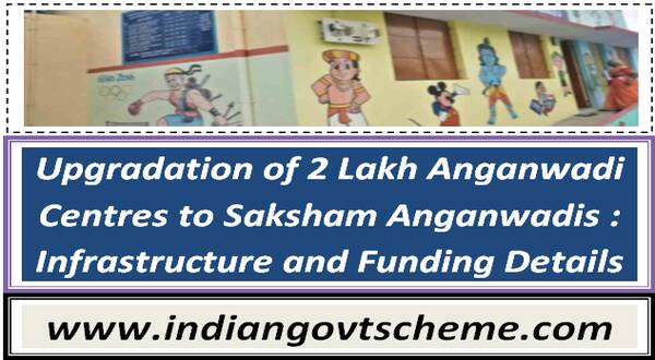 Upgradation of 2 Lakh Anganwadi Centres to Saksham Anganwadis : Infrastructure and Funding Details