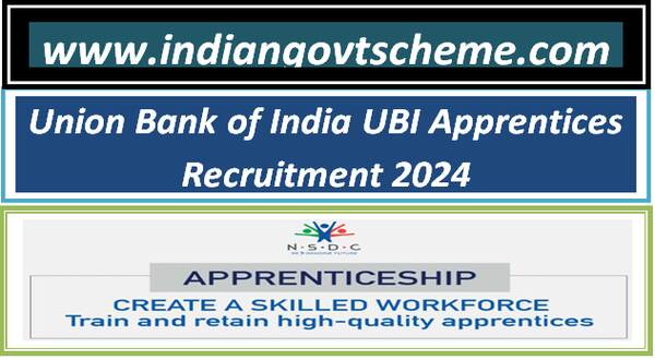 Union Bank of India UBI Apprentices Recruitment 2024