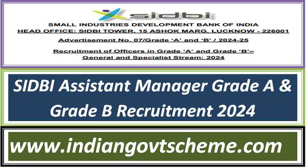 sidbi_assistant_manager_grade_a_&_grade_b_recruitment_2024