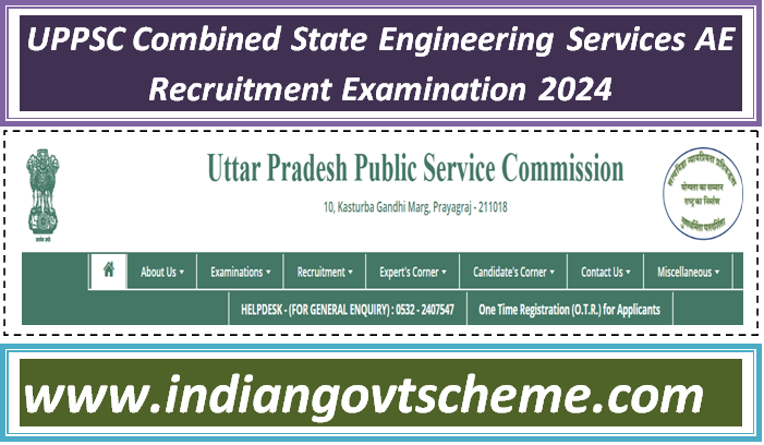 UPPSC Combined State Engineering Services AE Recruitment Examination 2024