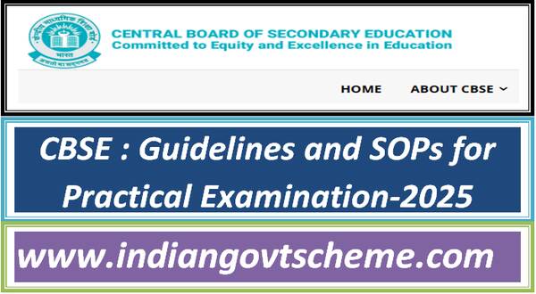 CBSE : Guidelines and SOPs for Practical Examination-2025