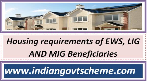 Housing requirements of EWS, LIG AND MIG Beneficiaries 