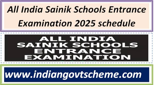 All India Sainik Schools Entrance Examination 2025 schedule 