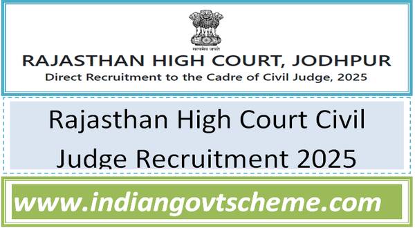 Rajasthan High Court Civil Judge Recruitment 2025